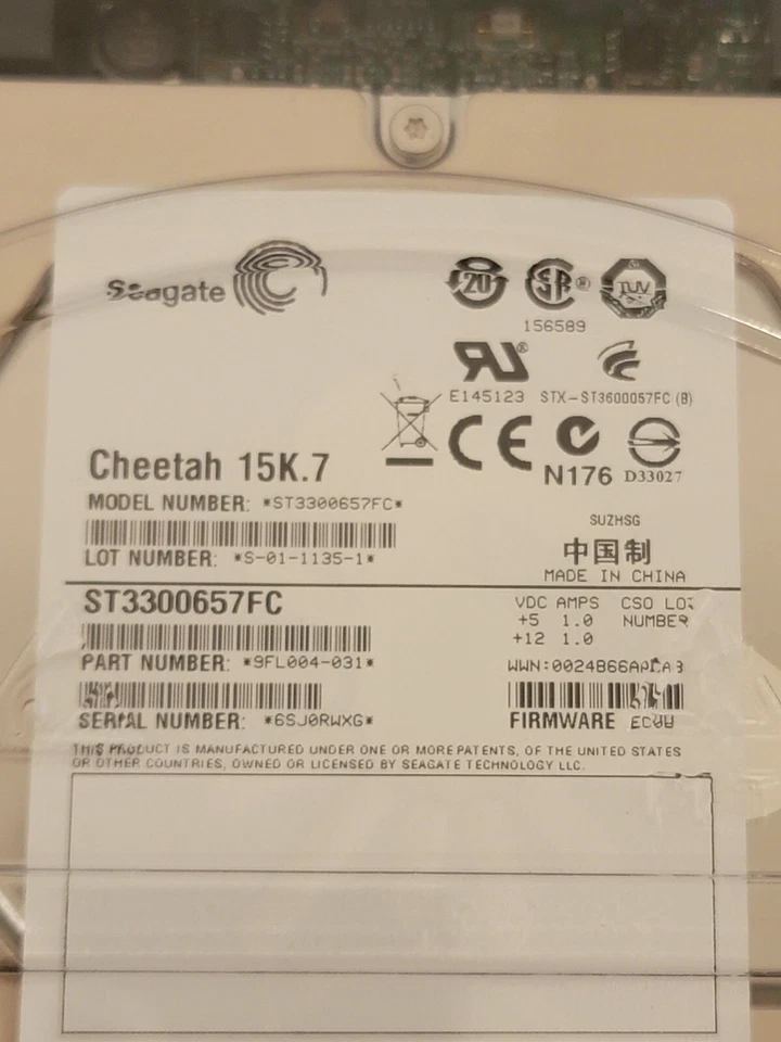 SEAGATE Cheetah 15K.7 ST3300657FC 300 GB 15000 RPM HDD w/ Tray - NEW - Image 2 of 3