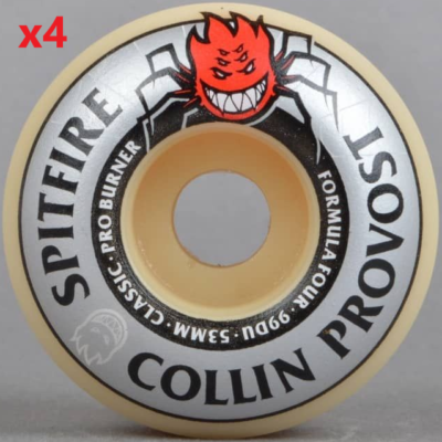 Spitfire F4 Classic Collin Provost 53MM Skateboard Wheels Natural