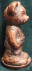 Vintage Heavy Cast Bronze Teddy Bear in Coveralls Figurine -- LOOK — photo 2