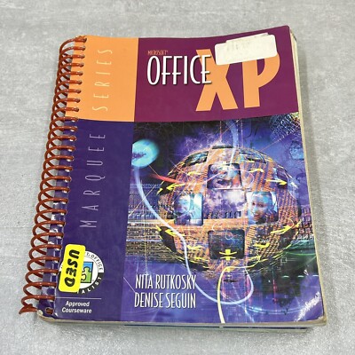 Microsoft Office XP Spiral Bound Marquee Series Course Visual Textbook NO DISC