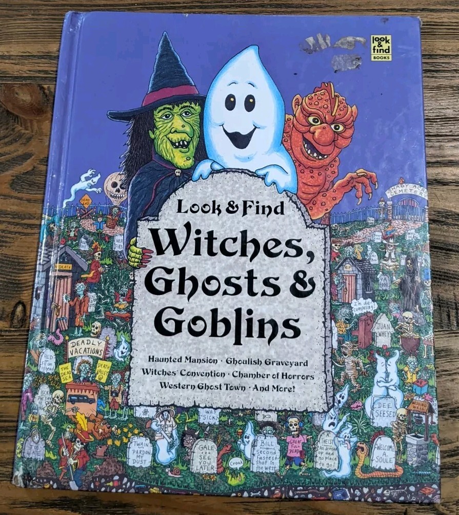 LOOK & FIND - WITCHES, GHOSTS & GOBLINS | Vintage Hardcover