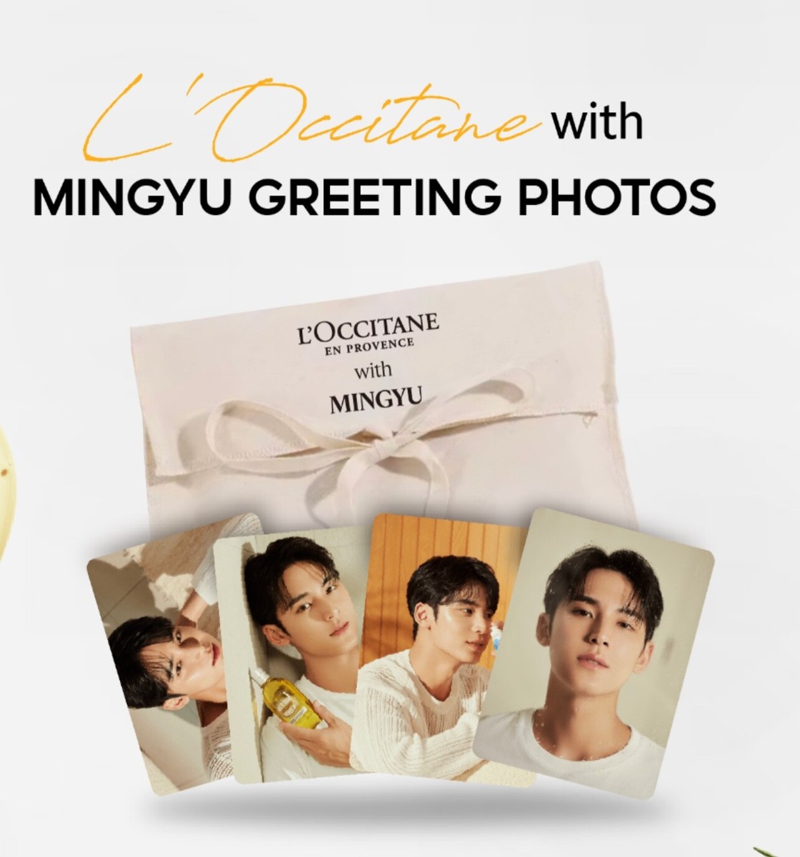 SEVENTEEN 特典トレカセット MINGYU SEVENTEEN MINGYU x L'OCCITANE Loccitane with Mingyu Greeting