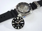 NEW STAINLESS A.M CASE KIT DIVERS TURTLE BLACK SRP777 AUTOMATIC 4R36-04Y0 WATCH
