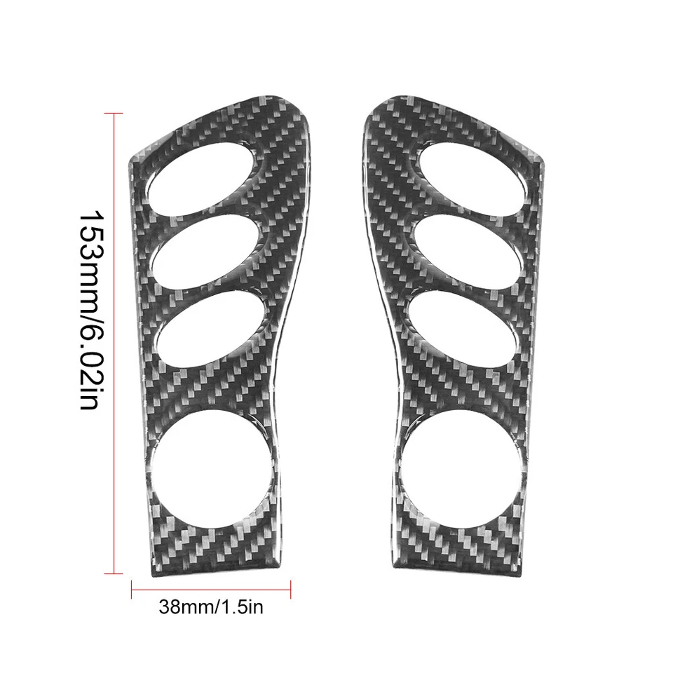 Cubierta lateral de consola de radio de fibra de carbono 2 piezas para Porsche Boxster 1998-2002 Foto 3 de 4