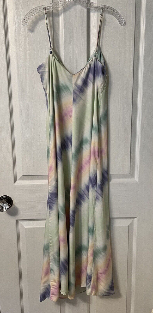 zara tie dye slip dress TIE-DYE PRINT HALTER MULTI-COLORED,US SIZE XS NEW WITH TAG Zara Pink Tie Dye Knot