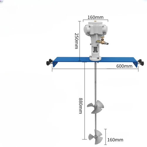 50gallon Pneumatic Mixer Horizontal Plate Rung Dope Tank Barrel Aluminum Alloy - Bild 2 von 6