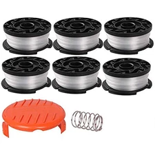 Wolfish Weed Eater Spool 6+1 Pack 30ft 0.065" - Line String Trimmer Replacement 