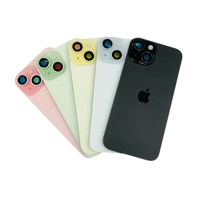 iPhone 15 Rückseite Glas Ersatz mit Magnet NFC Blitzlicht und Logo