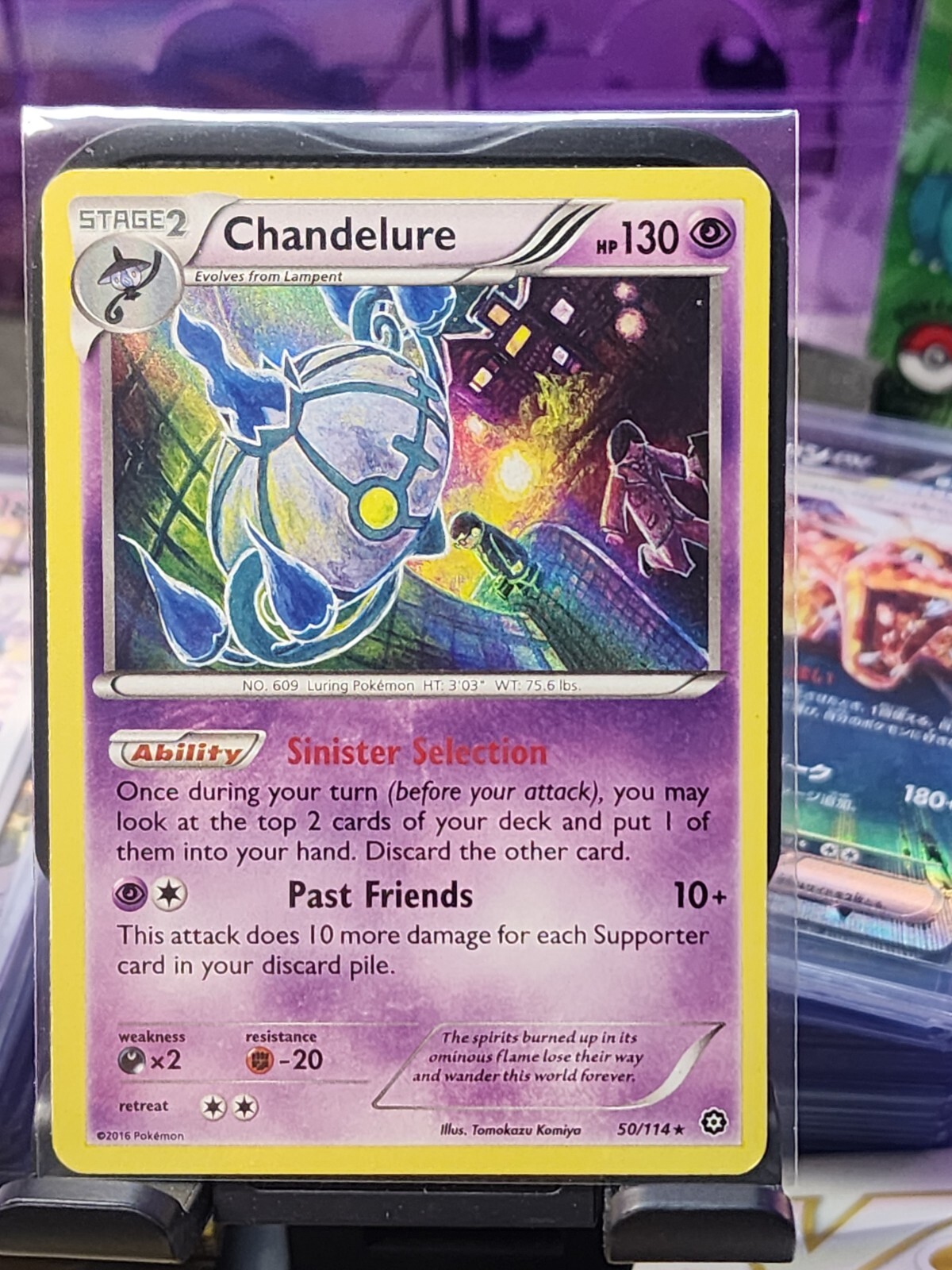 Chandelure 50/114 Holo Rare - 2016 Pokemon XY Steam Siege LP
