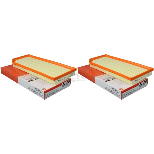 2X Mahle / Knecht LX 1262 Luftfilter Filter Air-image
