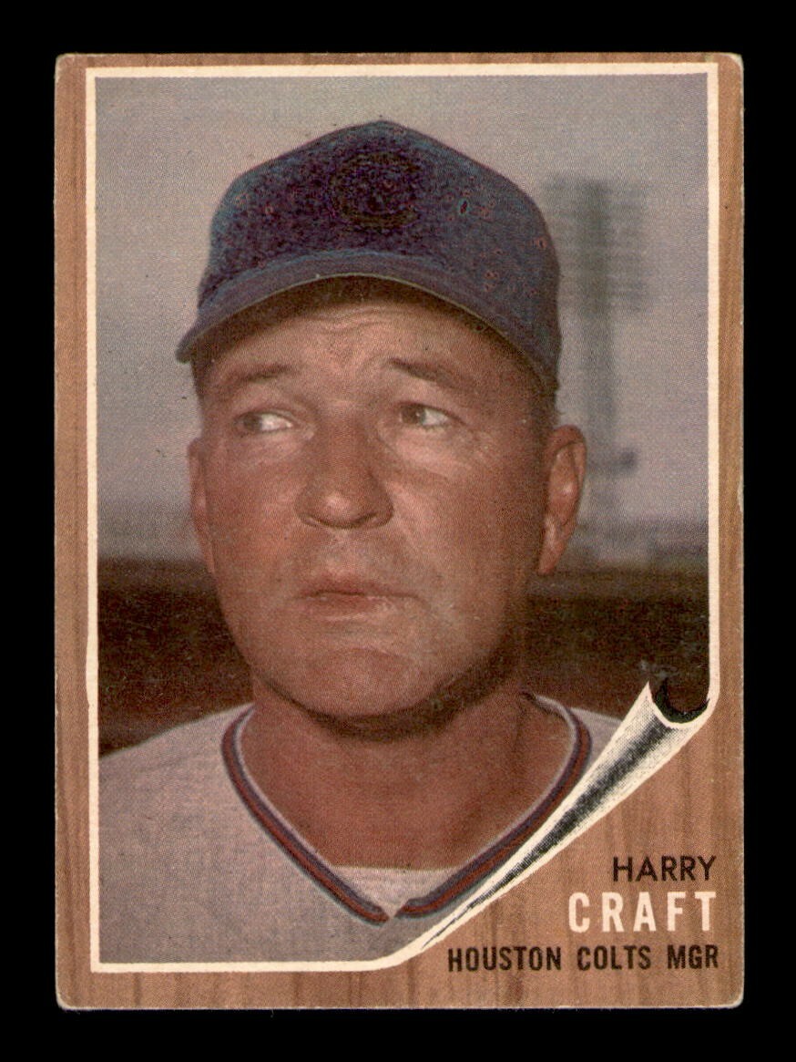 1962 Topps #12 Harry Craft Manager VG Condition by OBGcards