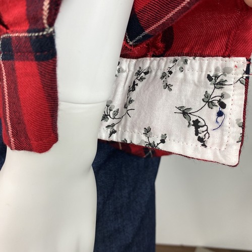 Lucky Brand Shirt Medium Red Button Down Plaid NWT - Picture 5 of 11