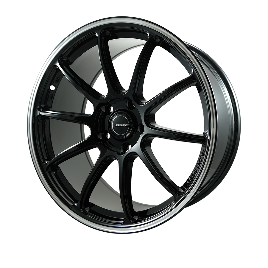 Superspeed RF03RR 18x9.5 5x120 +38 Gloss Black w/Machined Lip
