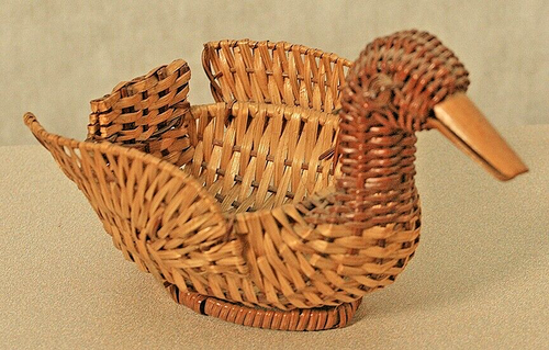 Miniatur Korb Entenkorb 2-farbig braun - Bild 4 von 10