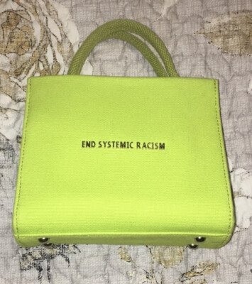 バッグ the end End Systematic Racism Brandon Blackwood Green Canvas Mini Tote