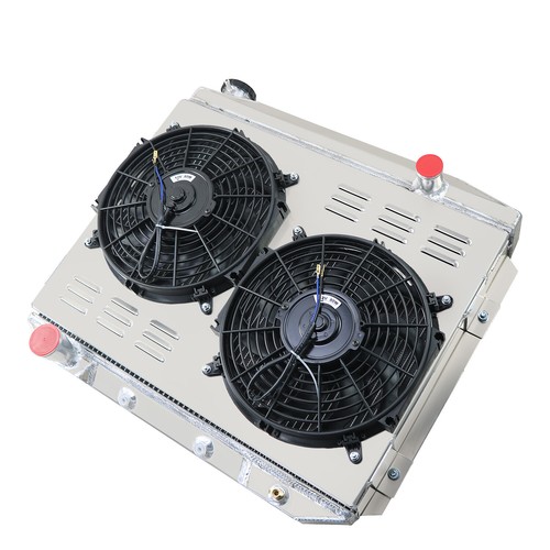 4 Row Radiator&Shroud Fan For 1957-1959 58 Ford Ranchero/Fairlane Edsel ...