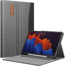 For Samsung Galaxy Tab S8 Plus/S7 Plus/S7 FE Multiple Angle Portfolio Case Cover