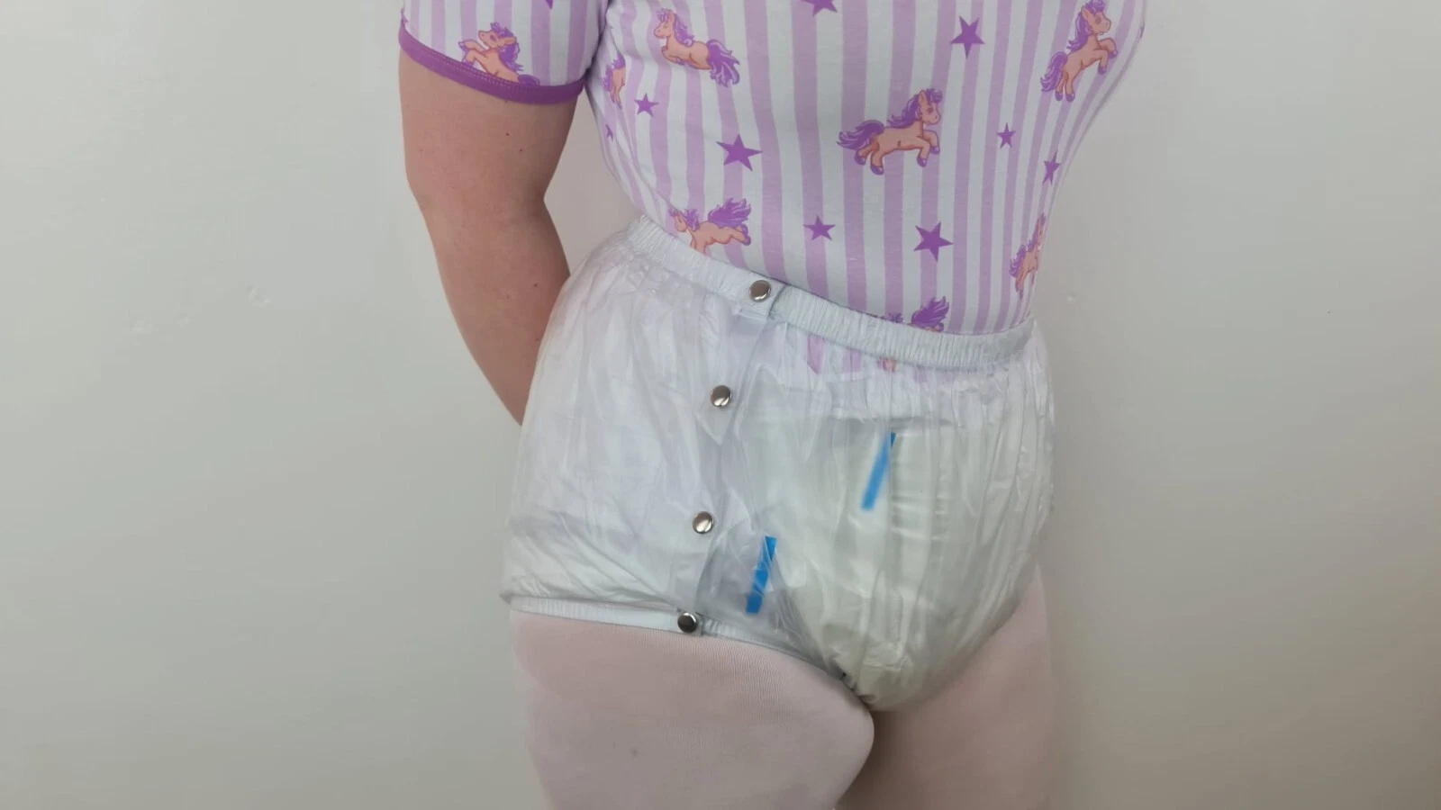 CLEAR Popping PVC Plastic Pants Adult DIAPER NAPPY Incontinence