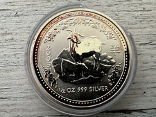 Australia 50 Centesimi 1/2 oz Argento 999 Serie Lunare I Anno della Capra Anno 2003