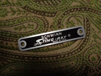 STING-RAY Bicycle SEAT TAG - for Schwinn Bikes - Other Seats KRATE * Restoration