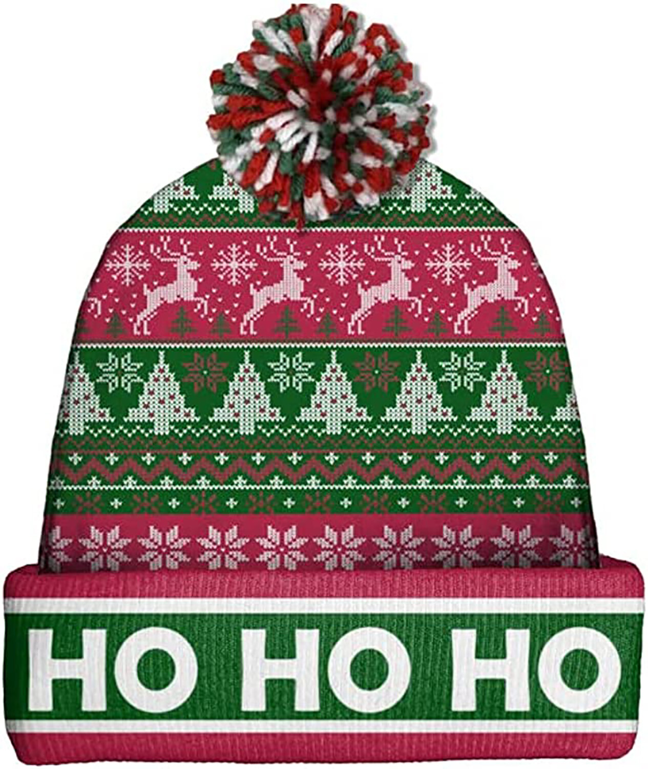 Зимняя шапочка-бини Spoontiques один размер подходит большинству - Рождественский свитер Хо-хо-Хо 4090₽