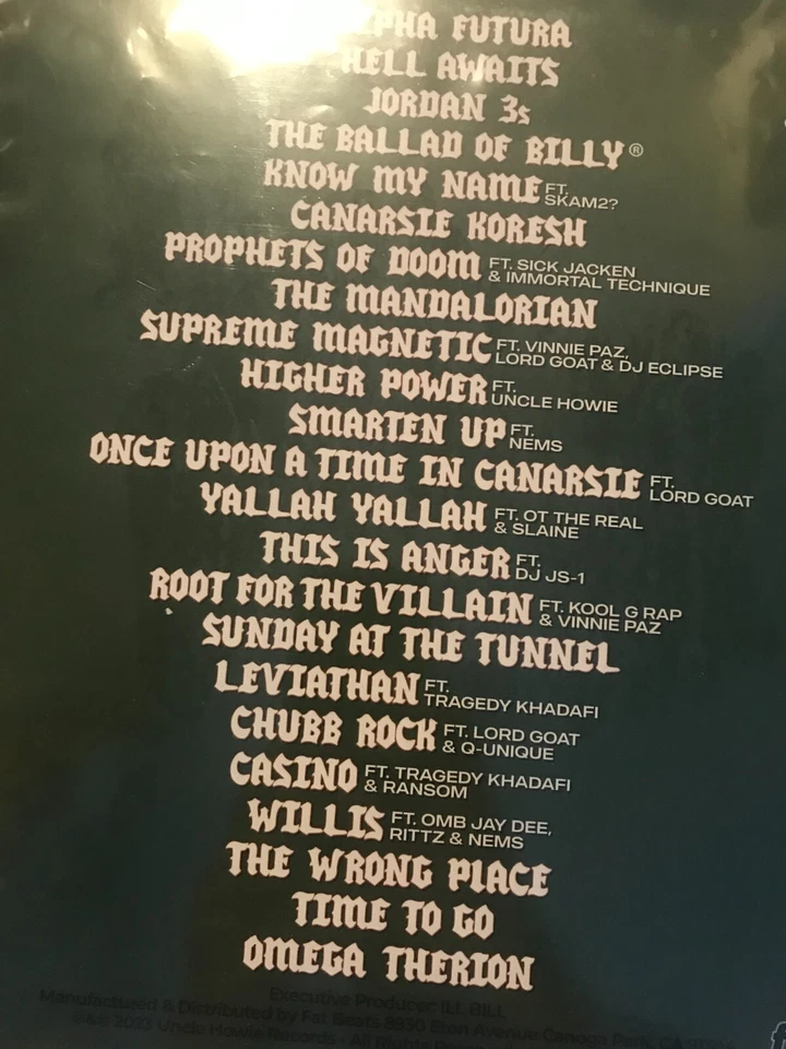 Ill Bill Billy 2xLP White vinyl La Coka Nostra Immortal Technique Slaine Nems - Image 4 of 4