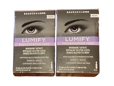 (×2)🌞 Lumify PRESERVATIVE FREE Redness Reliever Eye Drops 40 Total Vials 04/26 