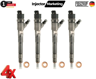 4X 0445110418 Injektor Fiat Citroen Peugeot Iveco 2.3 D 504389548 0986435212