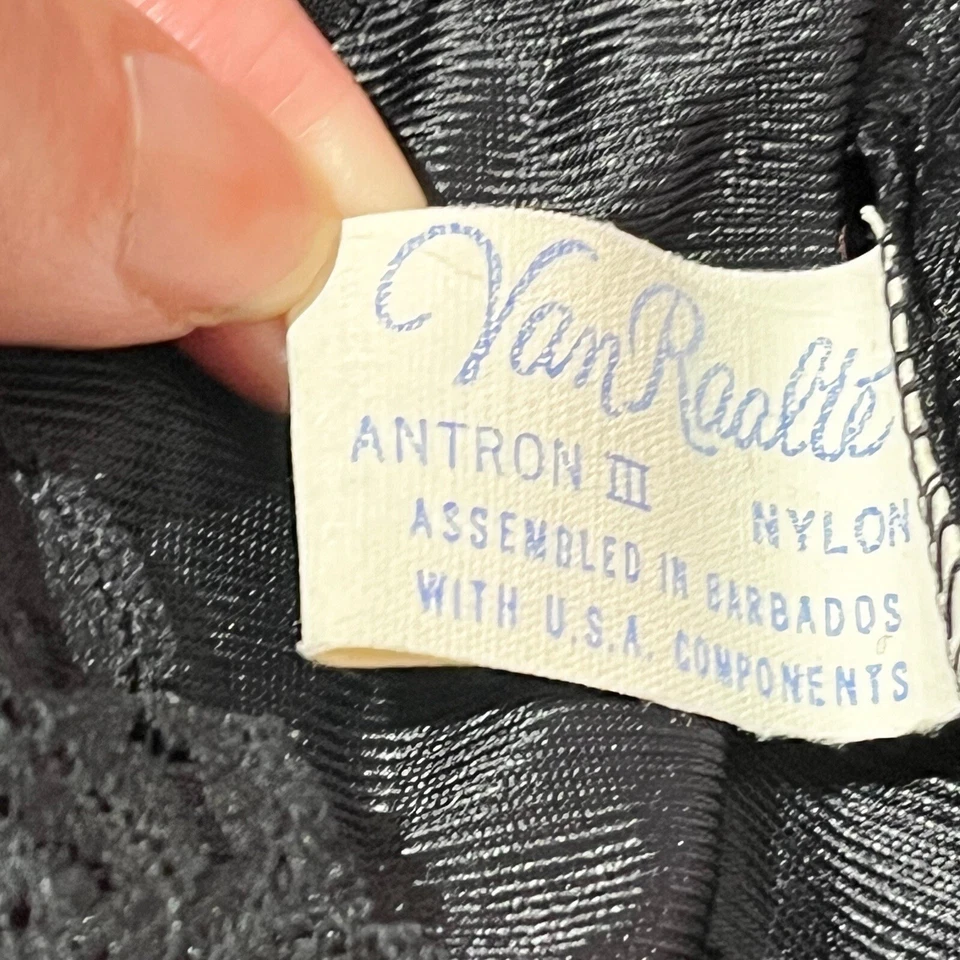 Vestido vintage Van Raalte sin cordones para mujer 34 pequeño negro busto de encaje transparente hada gótica Foto 3 de 4
