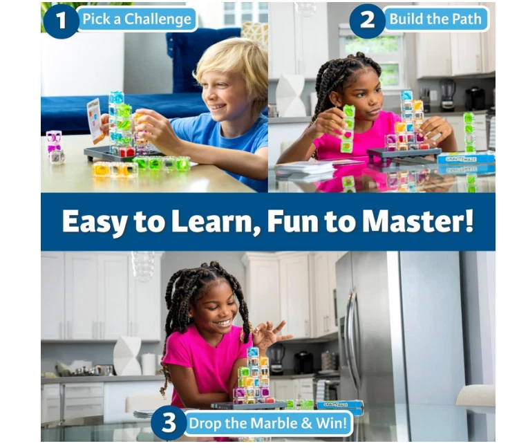 Gravity Maze - Falling Marble Logic Game - Challenging STEM Toy for Kids 8-12 - Image 3 of 4