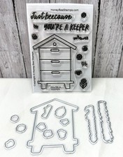 Honey Bee YOU'RE A KEEPER Beehive Bees Rubber Stamps Dies