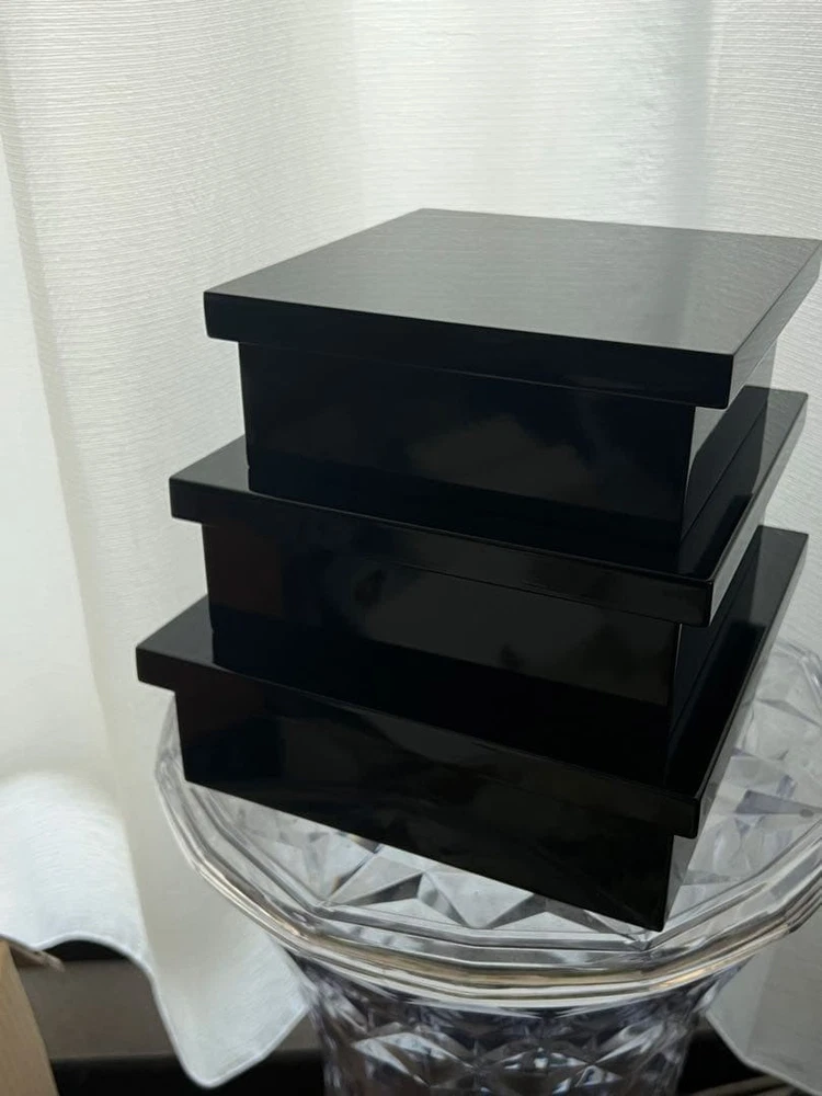 Jubako Bento Box Japanese [Rare] [New] Nesting threetiered box Kishu lacquer