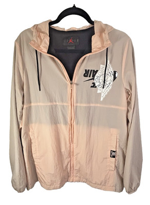 Nike Air Jordan Retro Windbreaker Men's S Vintage Hooded Upside down Logo