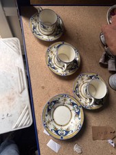 royal worcester bordeaux 3 coffee cans and 6 saucers