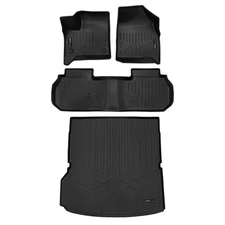 SMARTLINER Black Front/Rear Floor +Behind 2nd Cargo Liners Enclave/Traverse