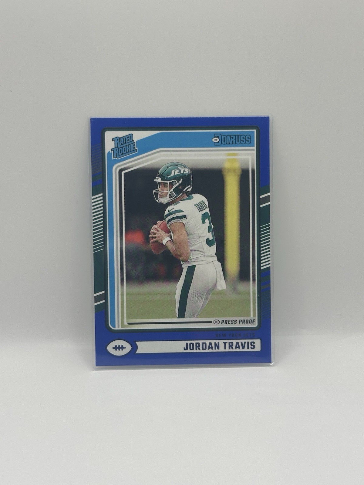 2024 Panini Donruss - Rated Rookie Jordan Travis #349 Blue Press Proof (RC)