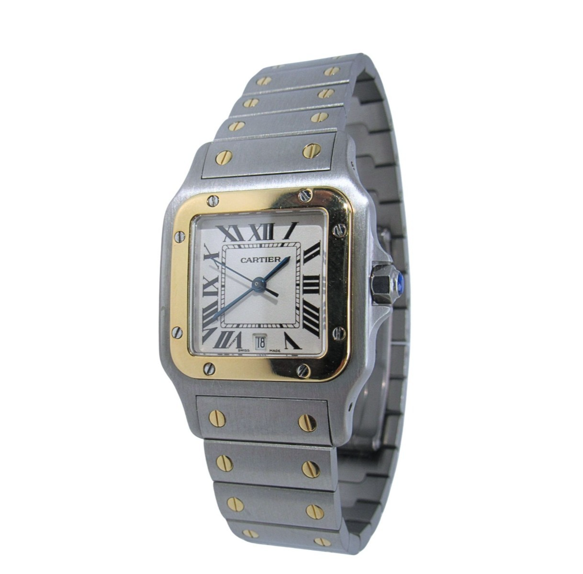 Cartier Santos Galbee Vintage Two Tone Quartz Watch 187901 | eBay