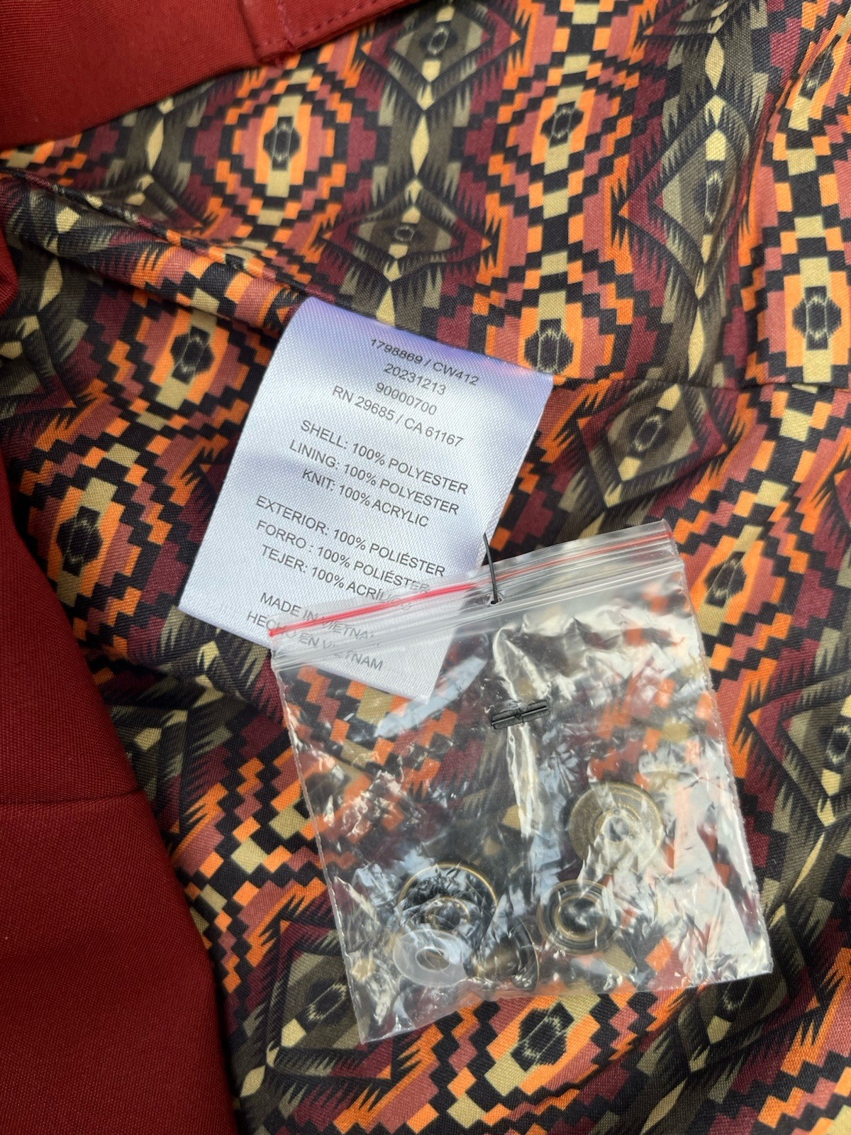 Pendleton Women's Versatile Rain Jacket Merlot Re… - image 6