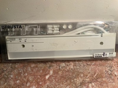 IKEA UTRUSTA White Led Countertop Light w/Power Supply 15'' WHITE