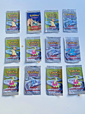 Vintage NEO Genesis WOTC Pokémon Empty Booster Wrapper Lot. TOP ZUSTAND