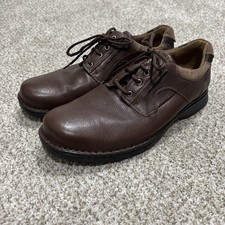 Clark's UN BEND Men's Size 11 Lace-Up Oxford Shoes Brown