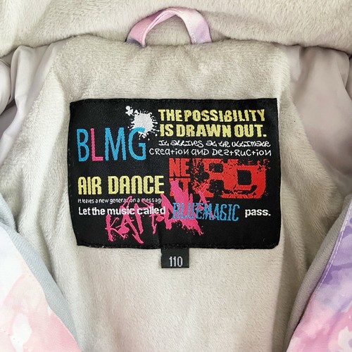 Blue Magic BLMG Girls Size 5 110 cm Fur Hooded Snowsuit Pockets Colorful - Picture 3 of 15