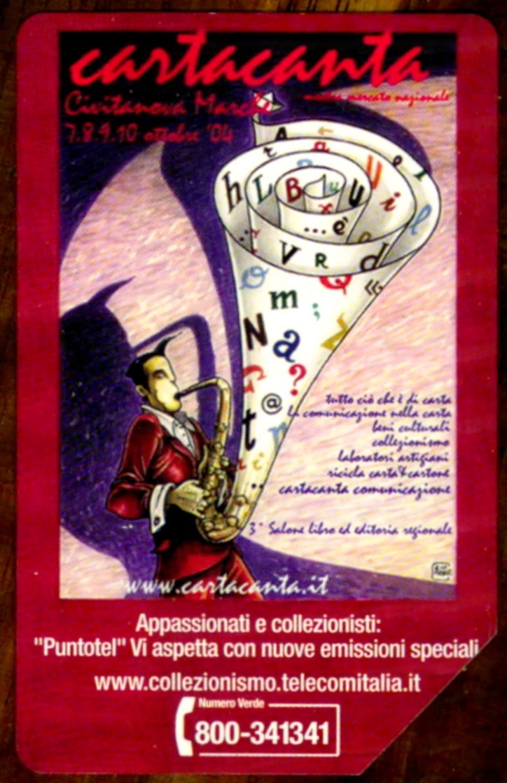 G 1842 344 C&C 3906 SCHEDA TELEFONICA USATA CARTACANTA 2004