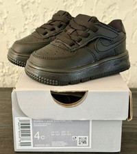 Nike Force 1 Low EasyOn 4C Baby Shoes- Black Fn0236 001 Brand New In Box
