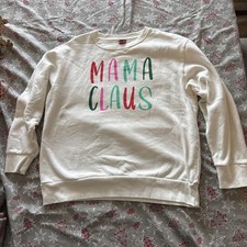 December 25th Ivory Crew Neck &ldquo;MOMMA CLAUS&rdquo; Christmas Sweatshirt