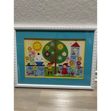 Whimsical Nursery Art Framed Print Little Red Riding Hood Humpty Dumpty Sun