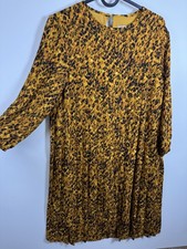 Nanette Lepore Women’s Leopard Print Dress Yellow Black Size 8 NWT