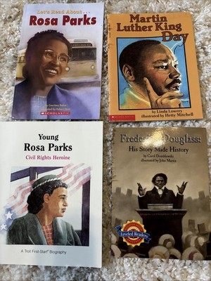 Rosa Parks MLK Jr Fredrick Douglas Paperback Lot Of 4 Books Children s Historic 