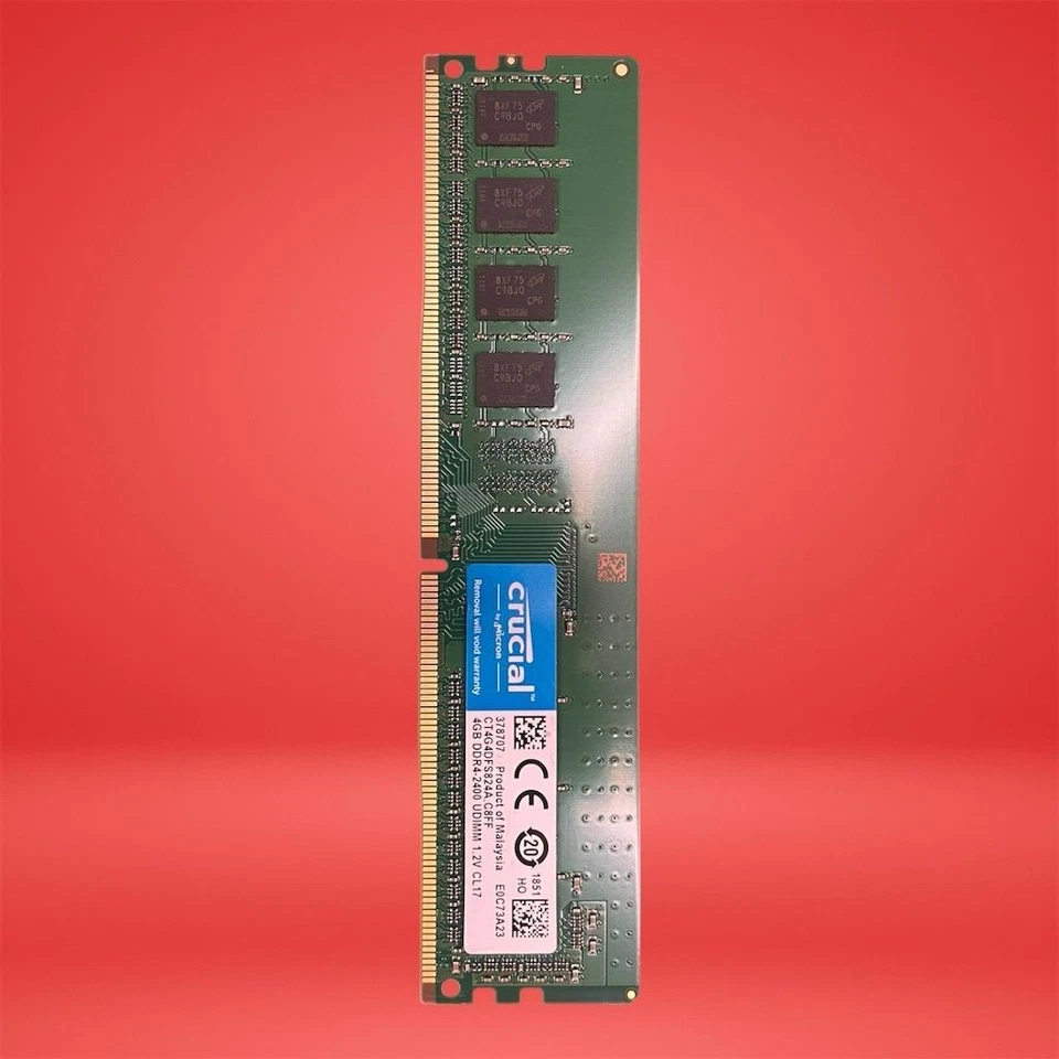 Crucial 4GB DDR4-2400 UDIMM Desktop RAM 2400 MT/s Memory Module CT4G4DFS824A.C8F - Image 4 of 4