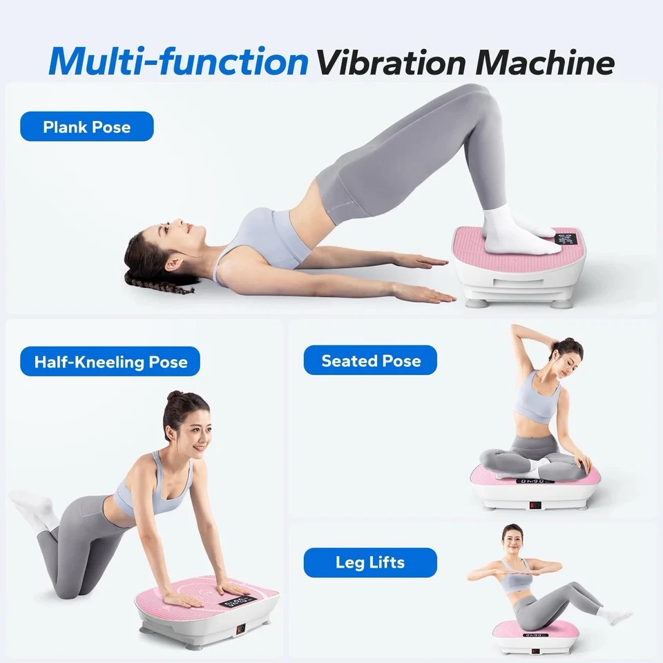MERACH White Vibration Plate Exercise Machine Whole Body Fitness Platform - Image 3 of 4